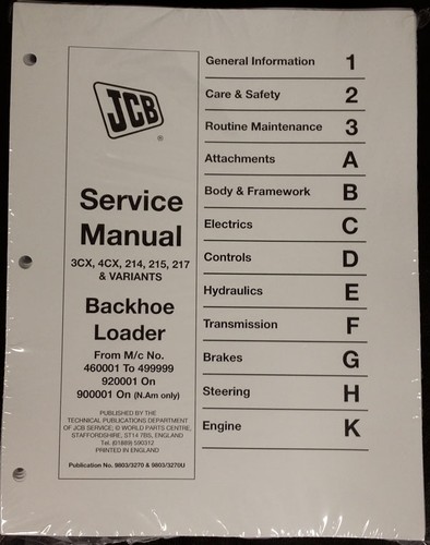 Jcb 3cx 4cx 214 - 4cx,, 214e,